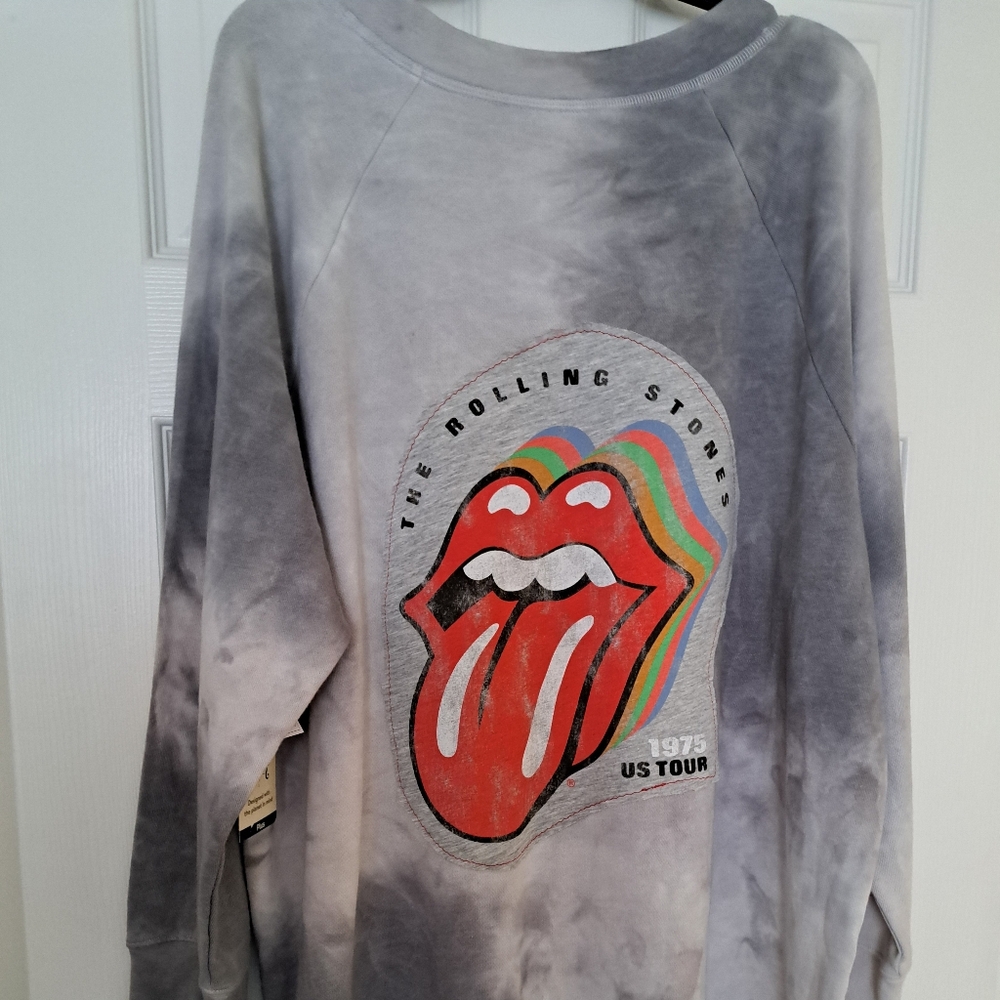 ROLLING STONES Long Sleeve Gray Pullover